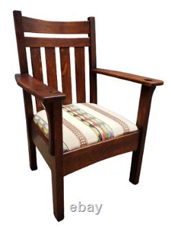Mission Arts & Crafts Antique Oak Arm Accent Chair