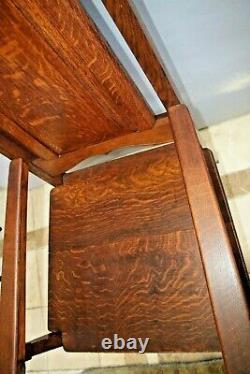 Mission Arts and Crafts Arm Chair Solid Tiger Oak Antique Large over sized