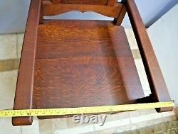 Mission Arts and Crafts Arm Chair Solid Tiger Oak Antique Large over sized