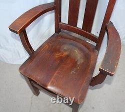 Mission Oak Single Arm Chair Limbert original finish