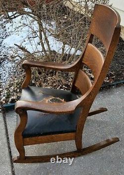 Mission Quarter Sawn Oak Arts and Crafts Original Finish Rocking Chair