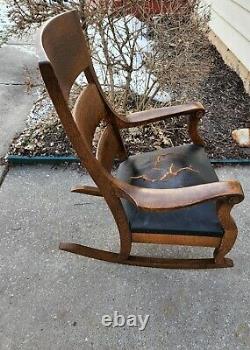 Mission Quarter Sawn Oak Arts and Crafts Original Finish Rocking Chair