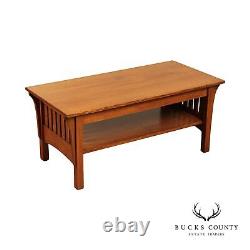 Mission Style Custom Quality Solid Oak Coffee Table