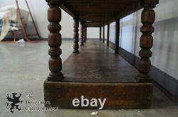 Monumental Early 20th C. Antique Mission Oak Etagere Library Bookcase Shelf 115