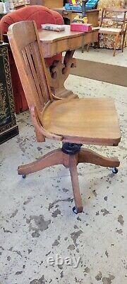Murphy Chair Company #221 Mission Style Oak Swivel Office Chair OLD