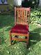 Original L & J G Stickley Oak and Mohair Dining Side Chair Mission Arts & Crafts