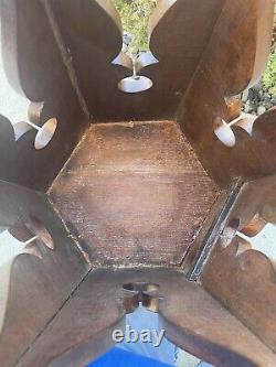 Quarter Sawn Oak Mission / Arts and Craft Plant Stand Hexagon Table