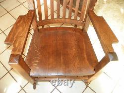 Quartersawn Oak Mission Rocker / Rocking Chair (R244)