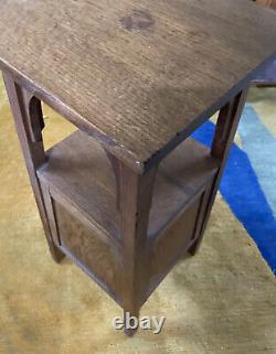 REDUCED! VINTAGE ARTS & CRAFTS MISSION STYLE Smoking Stand Table Early