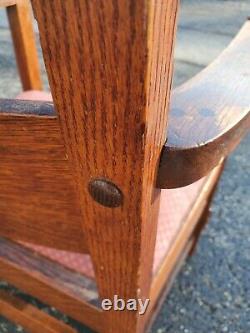Rare 1908 Stickley Brothers Arts and crafts mission oak Arm Chair