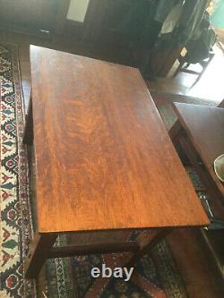 Rare Antique Mission Oak Arts and Crafts Lifetime Furniture Co Library Table