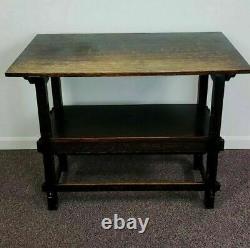 Rare Art's & Crafts Mission Oak Hutch Table Bench Drafting Table
