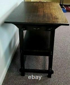 Rare Art's & Crafts Mission Oak Hutch Table Bench Drafting Table