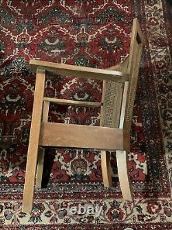 Rare QUAINT Stickley Bros. Co Mission Oak Cane Back CHAIR c1906