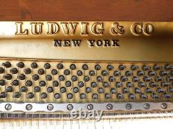 Restored Antique c1911 Ludwig Mission Arts Crafts Upright Piano Quartersawn Oak