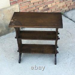 Roycroft Arts Crafts Mission Prairie Little Journeys Bookcase Stand Table Signed