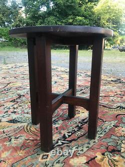 SUPERB Antique Stickley Tea Table Signed Original Finish Arts & Crafts Era W7164