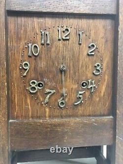 Sessions Antique Arts & Crafts Mission Oak Clock Stickley Era-For Parts/Repair