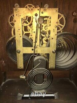 Sessions Antique Arts & Crafts Mission Oak Clock Stickley Era-For Parts/Repair
