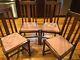 Set Of 4 Vintage Barley Twist Dining Room Chairs, Oak, Arts & Craft Mission