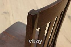 Set of 4 Arts & Crafts Mission Oak Antique Dining Chairs #49167