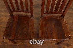 Set of 6 Arts & Crafts Mission Oak Antique Dining or Office Chairs #41848