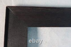 Small Antique Ebonized Oak Picture Frame Fits 6 X 8 Dark Mission Arts Crafts