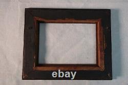 Small Antique Ebonized Oak Picture Frame Fits 6 X 8 Dark Mission Arts Crafts