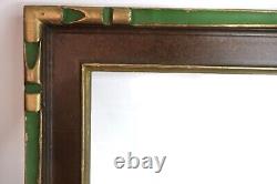 Small Antique Ebonized Oak Picture Frame Fits 6 X 8 Dark Mission Arts & Crafts