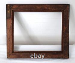 Small Antique Fumed Oak Picture Frame Fits 8 X 10 Dark Mission Arts Crafts
