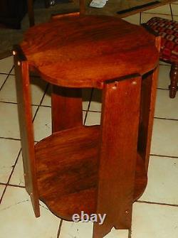 Solid Oak Mission Arts and Crafts Plant Stand / Side Table (PS98)