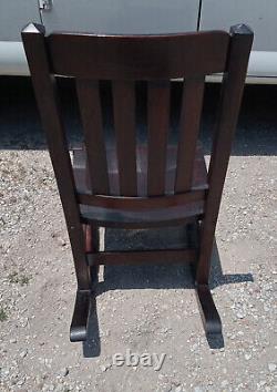 Solid Oak Mission Sewing Rocker / Rocking Chair (R1)