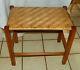 Solid Oak Mission Vanity Bench with Woven Oak Seat (BN165)