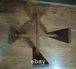 Solid Oak Octagonal Arts & Crafts Mission Side Table or Plant Stand