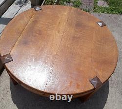 Solid Quarter sawn Oak Round Mission Coffee Table