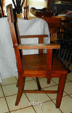 Solid Quartersawn Oak Mission Chair / Armchair (AC186)