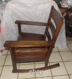 Solid Quartersawn Oak Mission Rocker / Rocking Chair (R180)