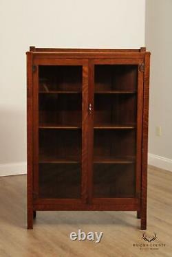 Stickley Brothers Antique Arts & Crafts Mission Oak China Cabinet