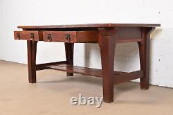 Stickley Brothers Antique Mission Oak Arts & Crafts Desk or Library Table, 1900