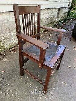 Stickley Brothers Mission Oak Prairie Arm Chair No. 268-1/4