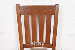 Stickley Brothers Style Antique Mission Oak Arts & Crafts Dining Chairs, Six