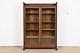 Stickley Brothers Style Antique Mission Oak Arts and Crafts Double Bookcase