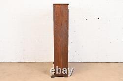 Stickley Brothers Style Antique Mission Oak Arts and Crafts Double Bookcase