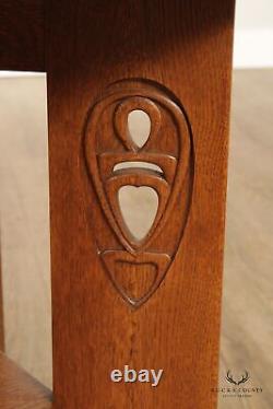 Stickley Mission Collection'Argyle Street' Carved Oak End Table