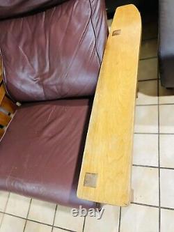 Stickley Mission Collection Bow Arm Oak and Leather Morris Recliner