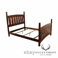 Stickley Mission Collection Harvey Ellis Inlaid Queen Bed