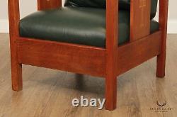 Stickley Mission Collection Harvey Ellis Oak Inlaid Cube Chair
