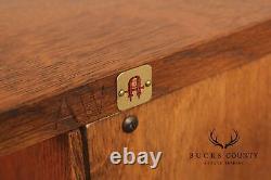 Stickley Mission Collection Inlaid Oak Harvey Ellis Bookcase Cabinet