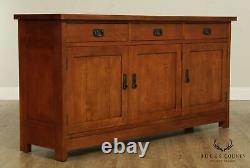 Stickley Mission Collection Oak 3 Door Buffet Sideboard