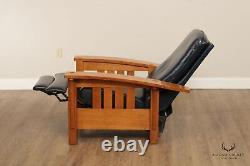 Stickley Mission Collection Oak And Leather Recliner